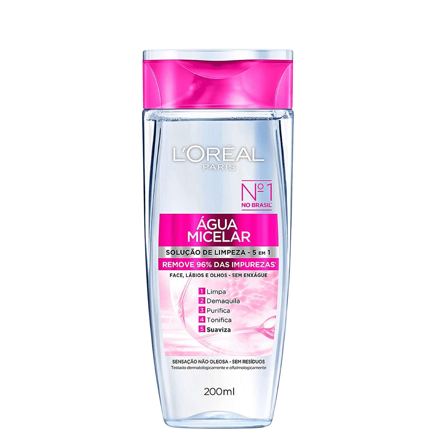 Água Micelar L’Oréal Paris Dermo Expertise Solução de Limpeza 5 em 1 200ml