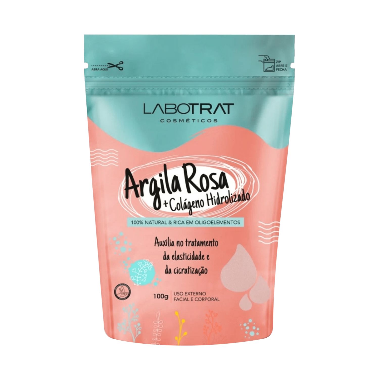 Argila Rosa em Pó Labotrat Colágeno Hidrolizado 100g