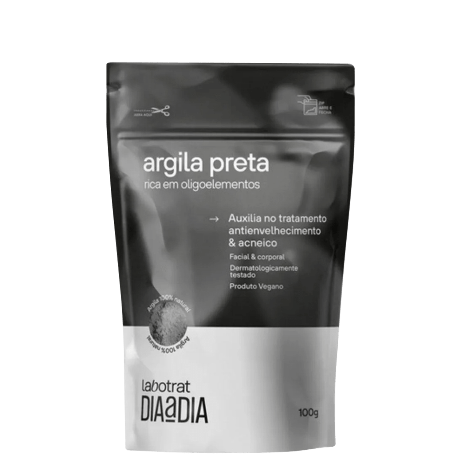 Argila Preta em Pó Labotrat Dia a Dia Facial e Corporal 100g