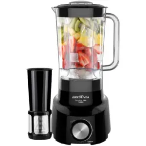 Liquidificador Britânia Diamante 1000 Turbo Preto com Filtro 4 Velocidades Pulsar 1000W