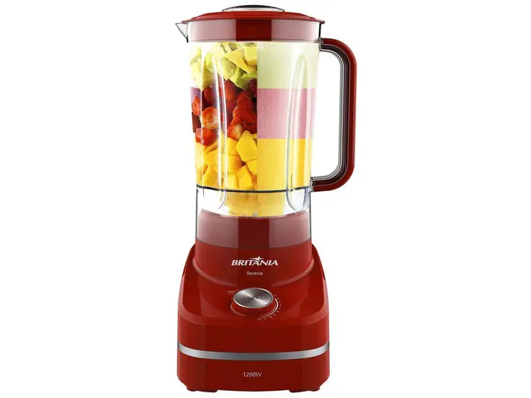 Liquidificador Britânia Reverse BLQ Vermelho com Filtro 12 Velocidades 1200W