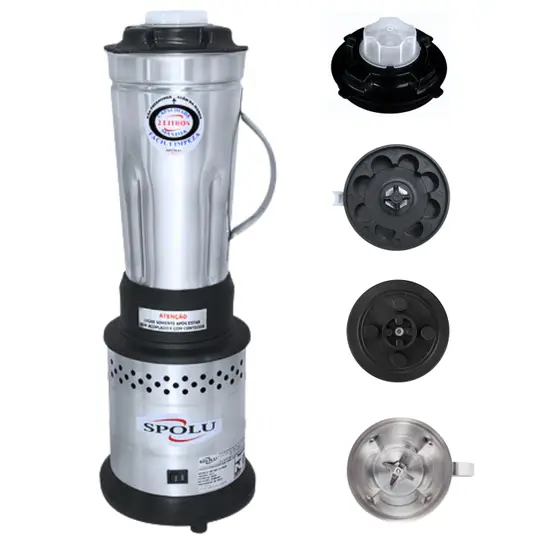 Liquidificador Industrial Alta Rotação Spolu Inox 800W 220v 2L
