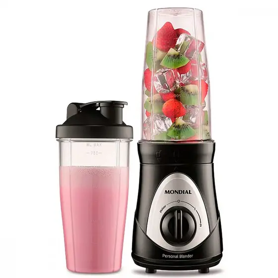 Liquidificador Portátil Mondial Preto 300W 127V 750ml