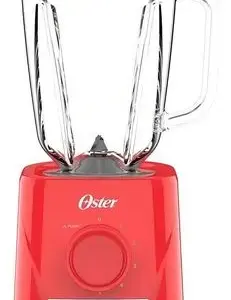 Liquidificador Oster Power Jarra de Vidro Lâminas Inox Vermelho 127v 1,7L