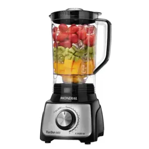 Liquidificador Turbo Mondial L-1100-BI Inox 12 Velocidades 1100W 3L