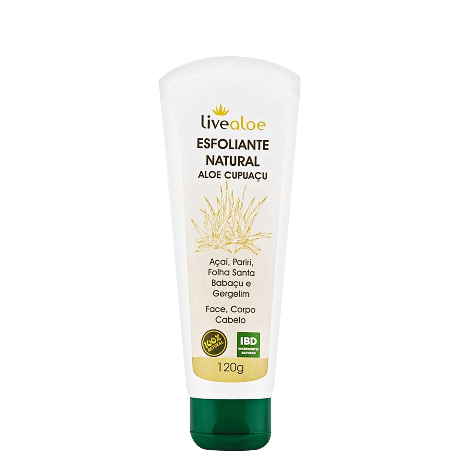 Esfoliante Livealoe Aloe Cupuaçu Natural 120g
