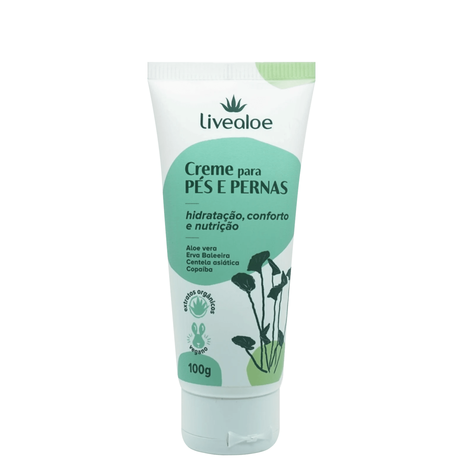 Creme para Pés e Pernas Livealoe 100g