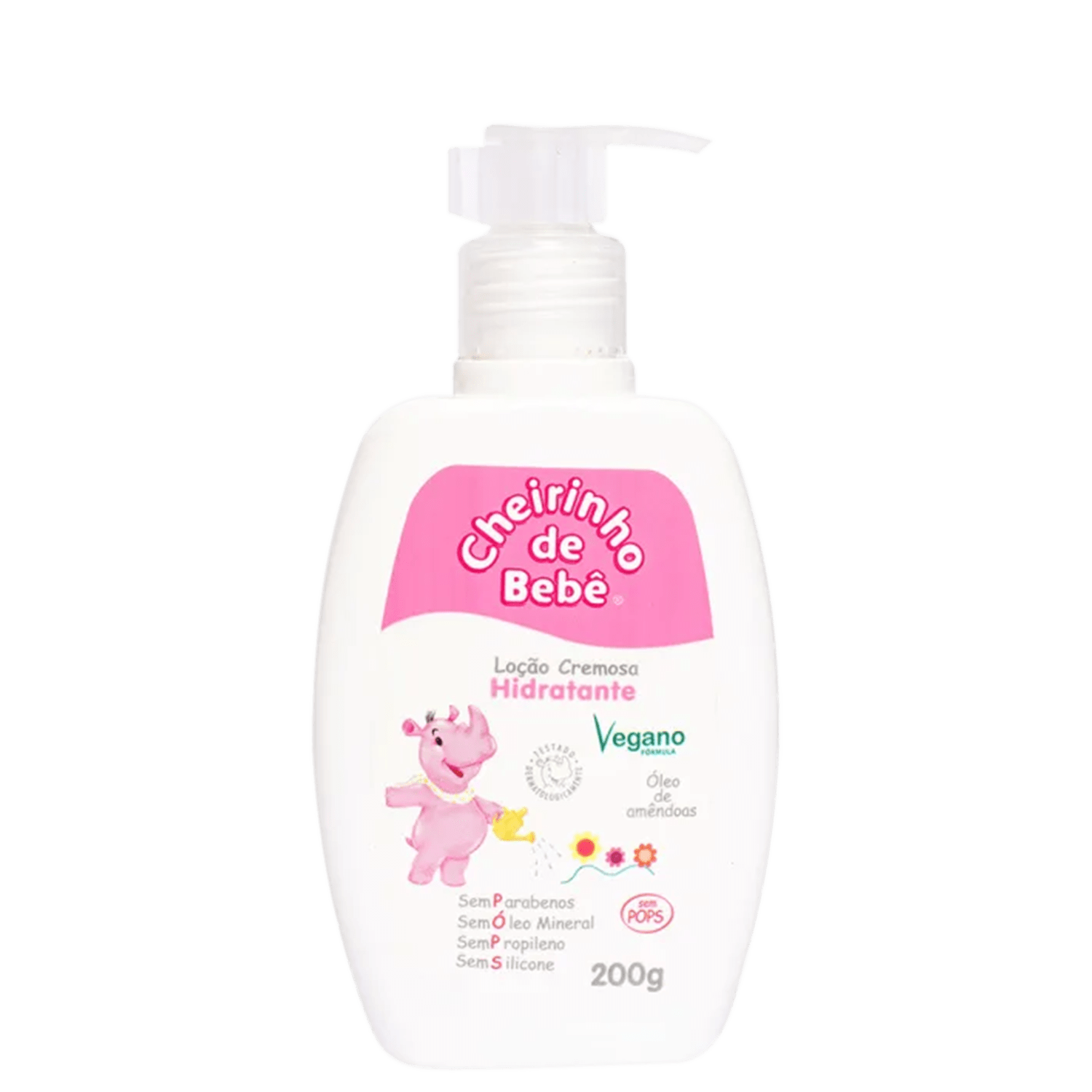 Loção Cremosa Hidratante Cheirinho de Bebê Rosa 200g