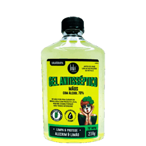Gel Antisséptico Lola Cosmetics Alecrim & Limão Álcool Gel 70% 210g