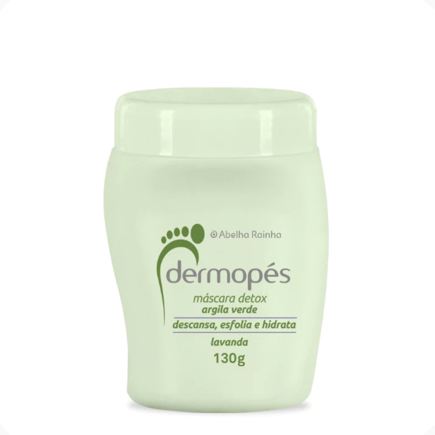 Máscara Detox Para os Pés Lavanda Argila Verde Descansa Esfolia Hidrata Dermopés Abelha Rainha Ref 2065 130g