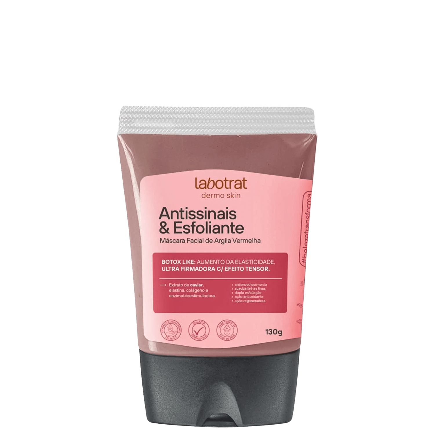 Máscara Facial Labotrat Argila Vermelha Antissinais e Esfoliante 130ml