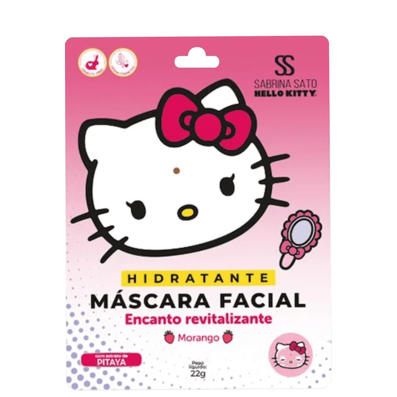 Máscara Facial Morango Sabrina Sato Hello Kitty