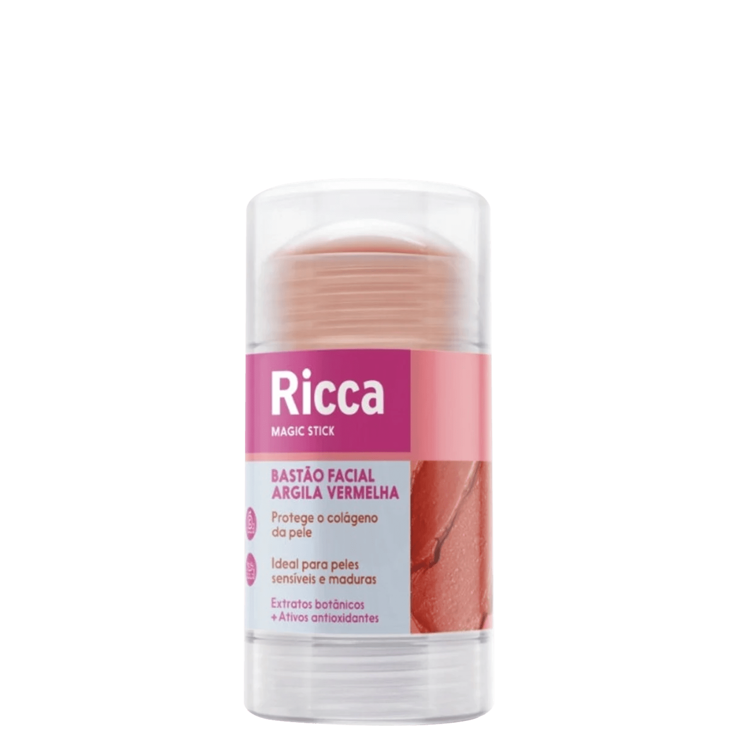 Máscara Facial Ricca Bastão Argila Vermelha