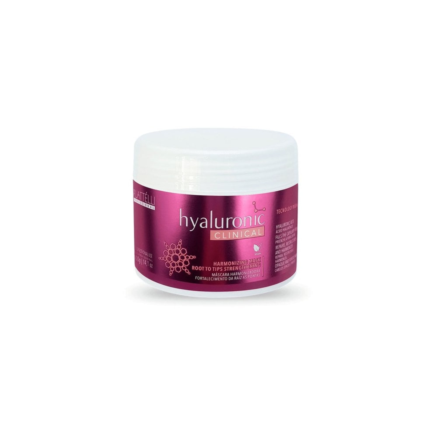 Máscara Plattélli Hyaluronic Clinical 500g