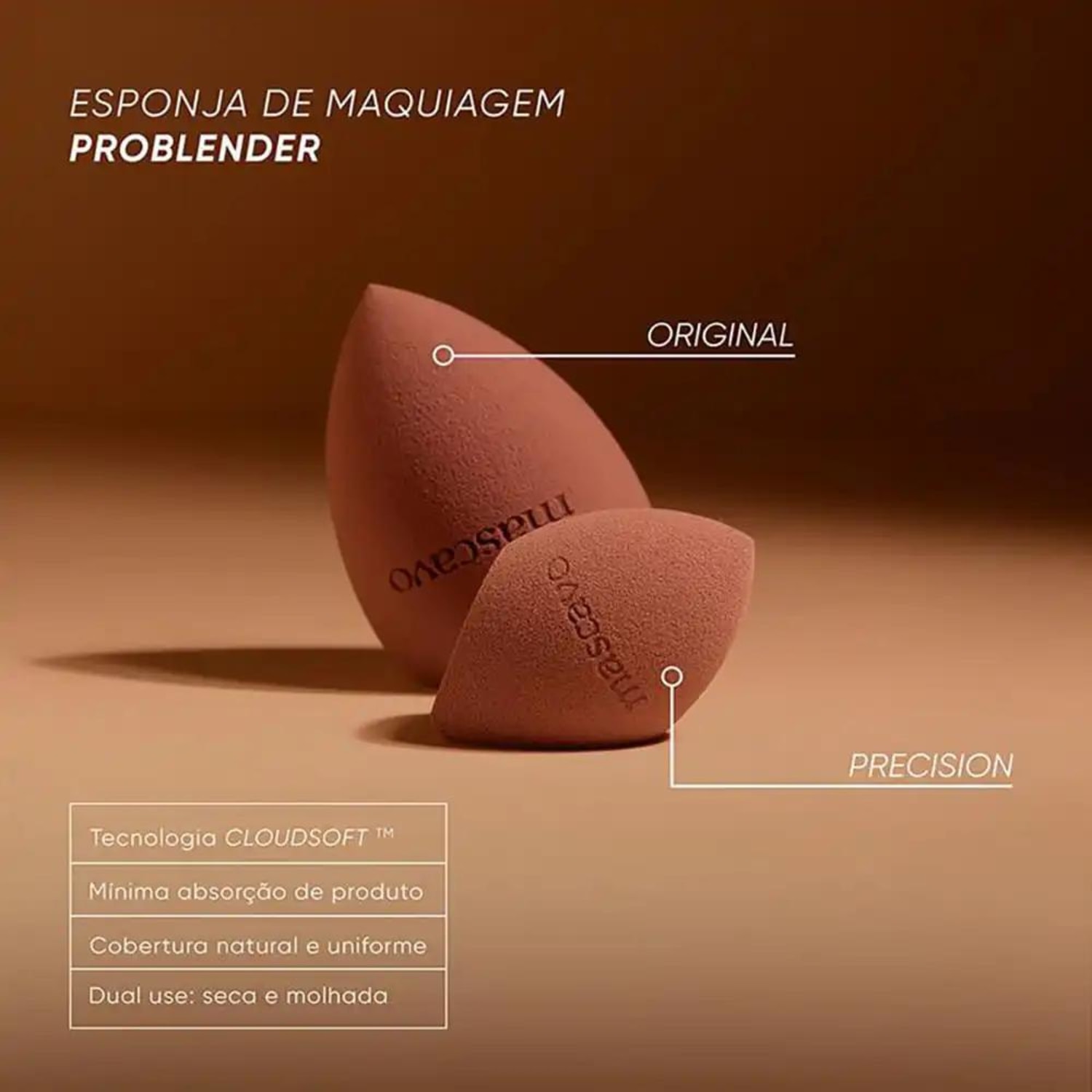 Esponja Mascavo ProBlender de Maquiagem Grande