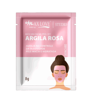Máscara Facial Max Love Peel Off Argila Rosa 8g