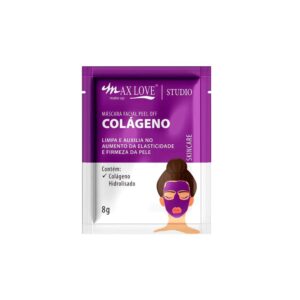 Máscara Facial Max Love Peel Off Colágeno Touca e Presilha
