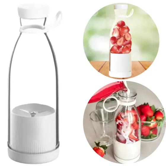 Mini Liquidificador Copo Mixer Elétrico NFDJ Batedor Shake 420ml