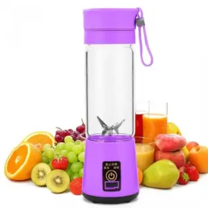 Mini Liquidificador Mixer Elétrico Makeda Sem Fio Recarregável Roxo