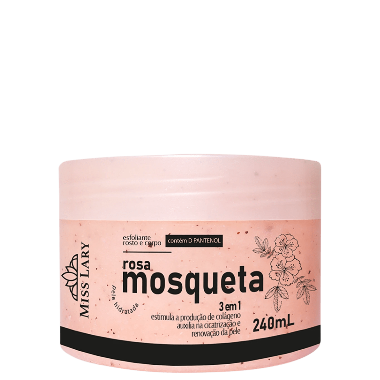 Esfoliante Miss Lary Rosa Mosqueta Corpo e Rosto 240ml