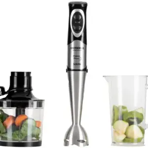 Mixer de Mão 2 em 1 Mondial Power Mixer Premium Preto e Prata 500W M-07 Mixer de Mão 2 em 1 Mondial Power Mixer Premium Preto e Prata 500W M-07