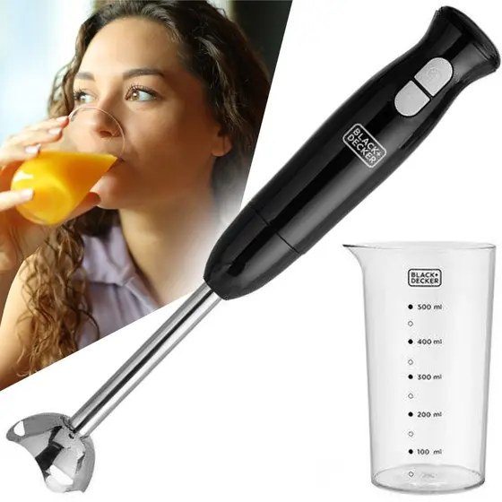 Mixer de Mão Portátil Black+Decker Inox M300