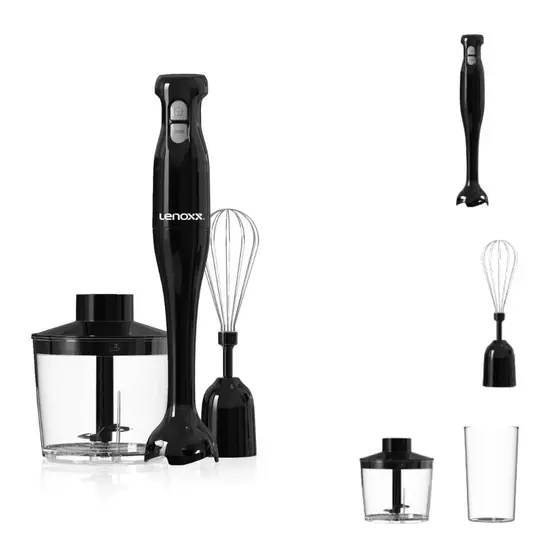 Mixer com Processador 3 em 1 Lenoxx Power Portátil 127V PMX411