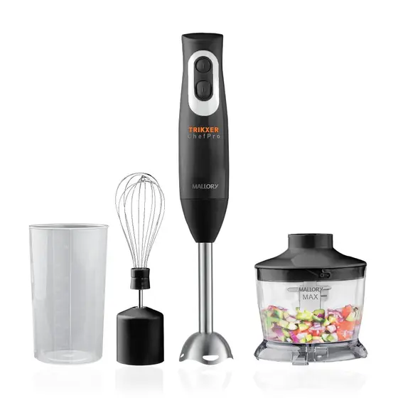 Mixer com Processador Mallory Trikxer ChefPro Black Inox 500W