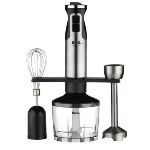 Mixer de Mão 3 em 1 EOS Inox e Preto 12 Velocidades 850W 110V EMX03