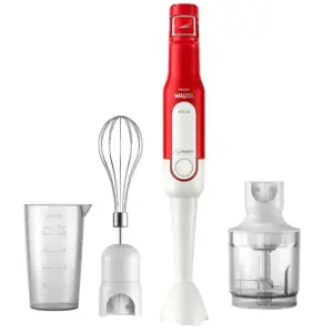 Mixer de Mão 3 em 1 Philips Walita Daily Collection Vermelho e Branco RI2622
