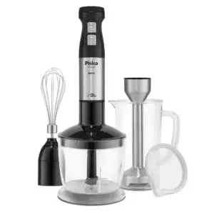 Mixer de Mão 3 em 1 Philco Preto com Processador, Batedor, Picador e Jarra 800W 127V PMX2000