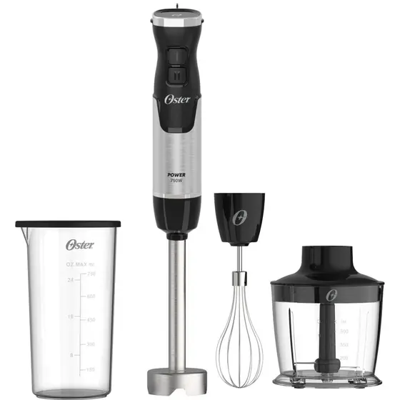Mixer de Mão 3 em 1 Oster Power Black Inox