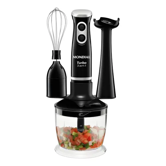 Mixer de Mão 3 em 1 Mondial Turbo 350W 110V M-14