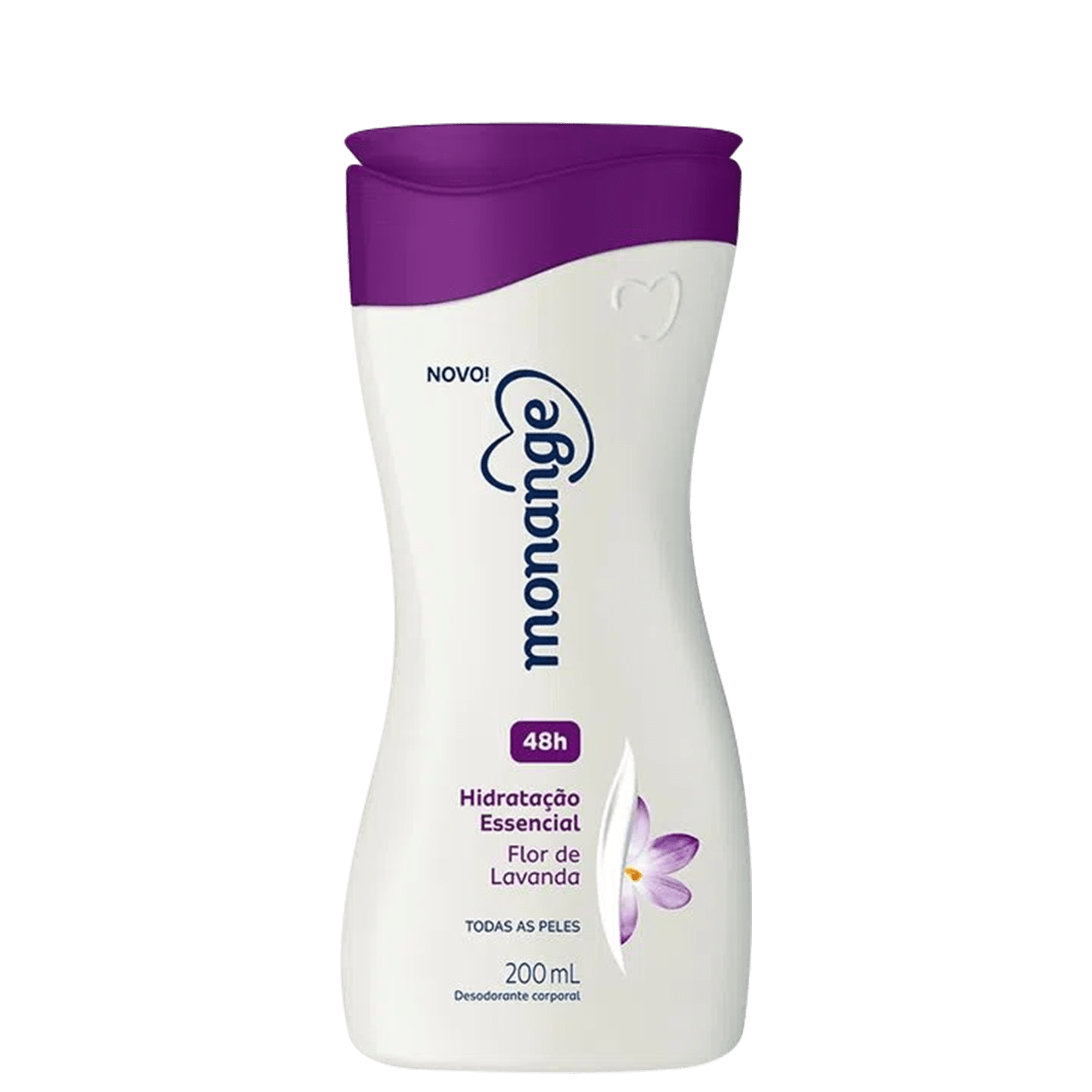 Hidratante Desodorante Corporal Monange Hidratação Nutritiva Flor de Lavanda 200ml
