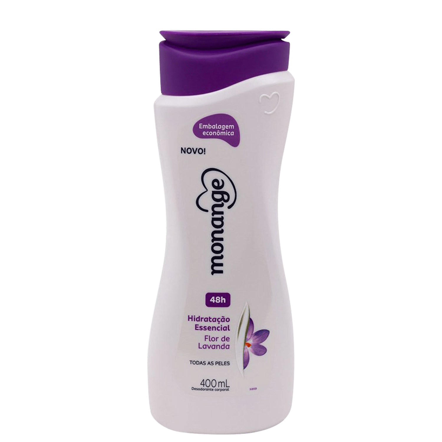 Hidratante Desodorante Corporal Monange Hidratação Nutritiva Flor de Lavanda 400ml
