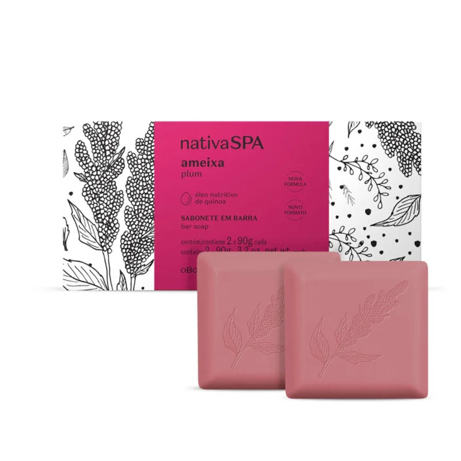 Sabonete em Barra Nativa SPA Ameixa o Boticário 2x90g