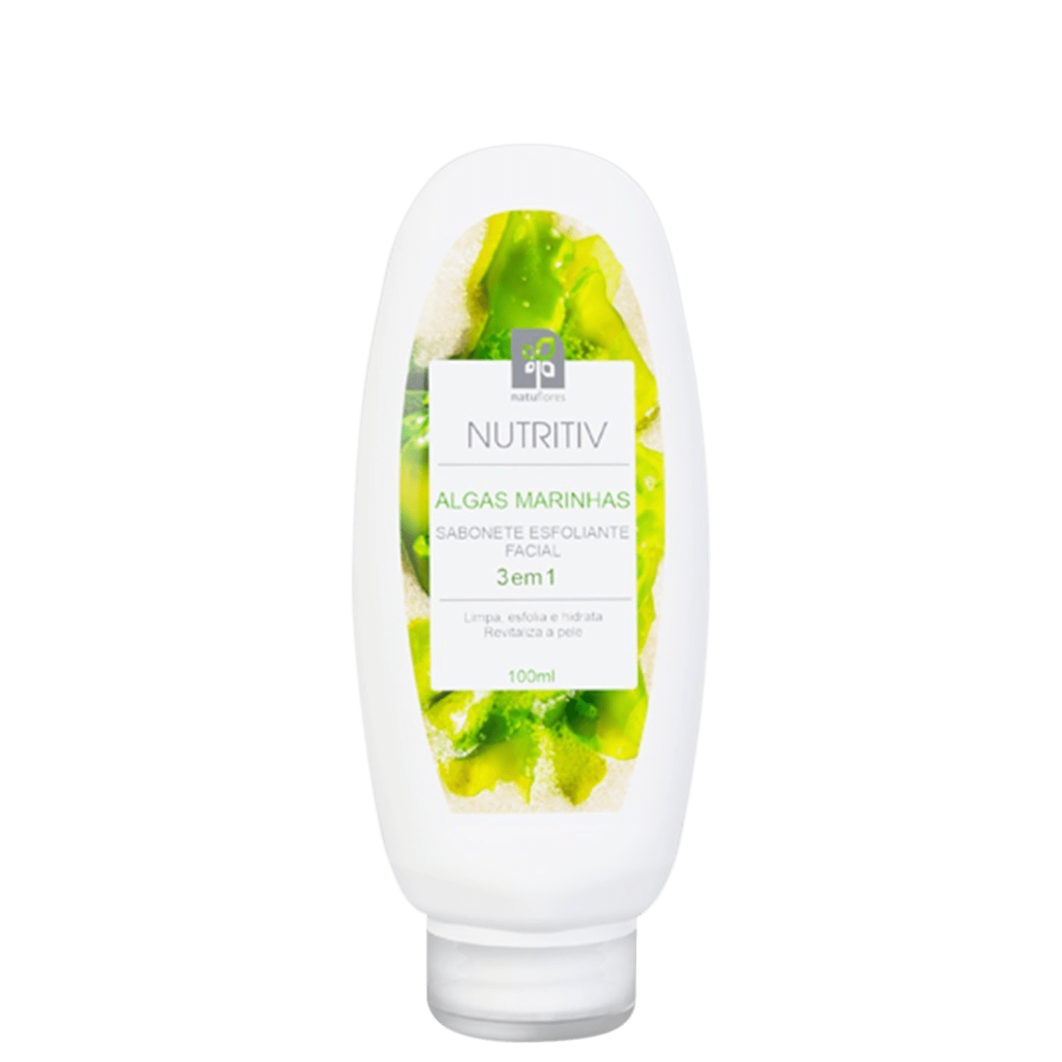 Sabonete Esfoliante Facial Natuflores Nutritiv Algas Marinhas 100ml