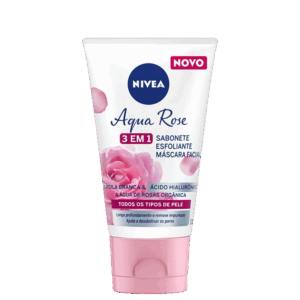 Sabonete Esfoliante Máscara Facial NIVEA Aqua Rose 3 em 1 150ml