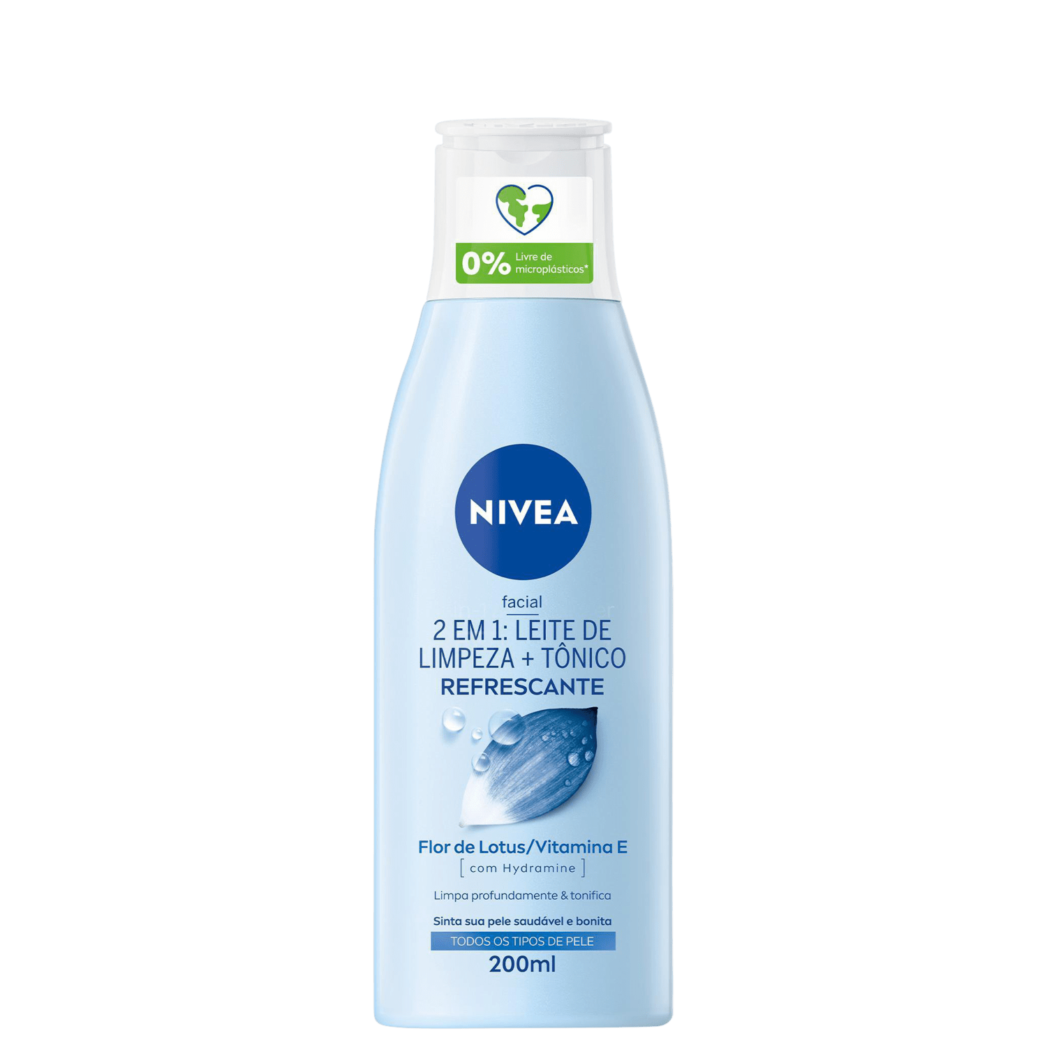 Solucao de Limpeza Facial Nivea Locao 2 em 1 Leite de Limpeza e Tonico 200ml
