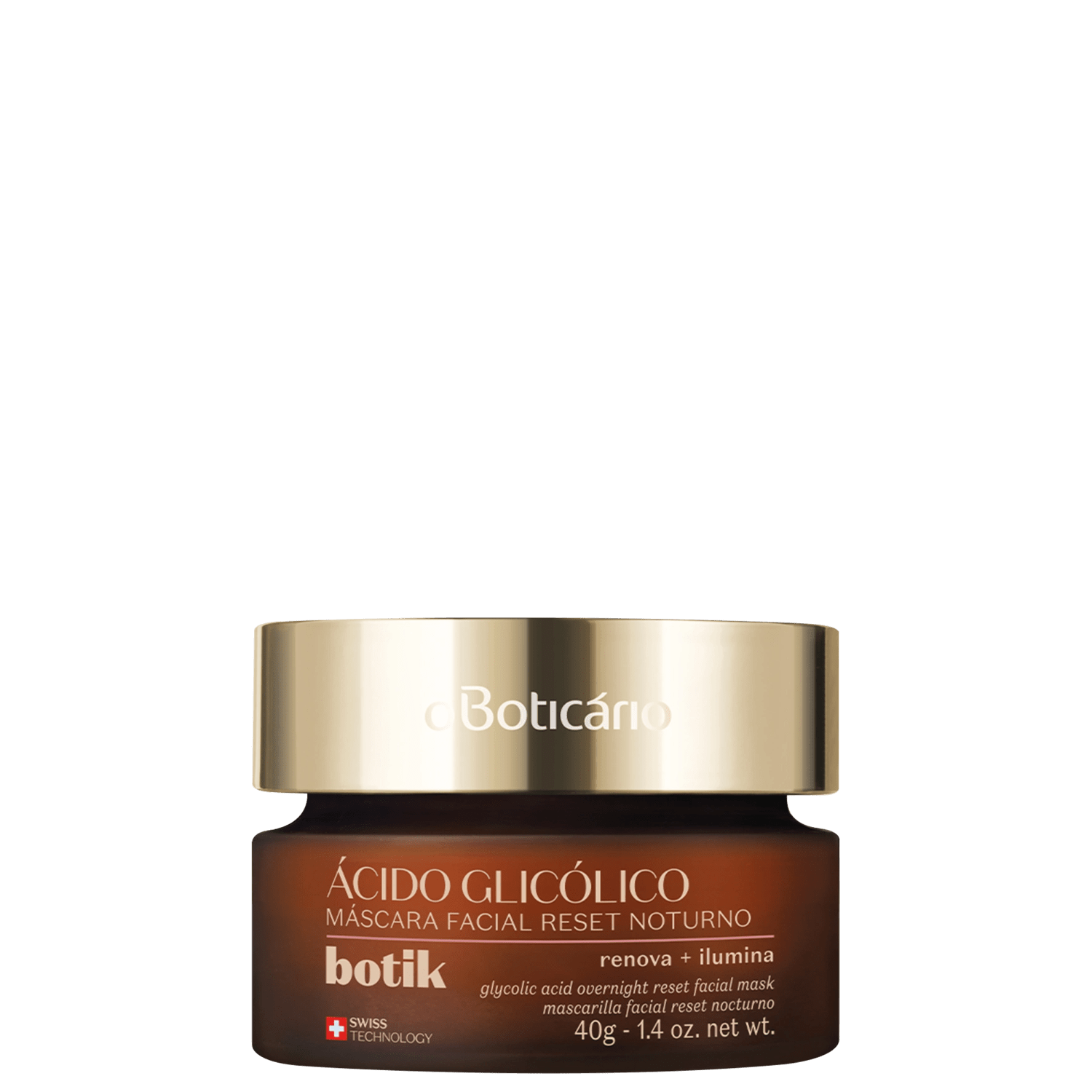 Máscara Facial o Boticário Botik Ácido Glicólico Reset Noturno 40g
