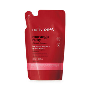 Refil Loção Corporal O Boticário Nativa SPA Morango Ruby Antioxidante Desodorante 350ml