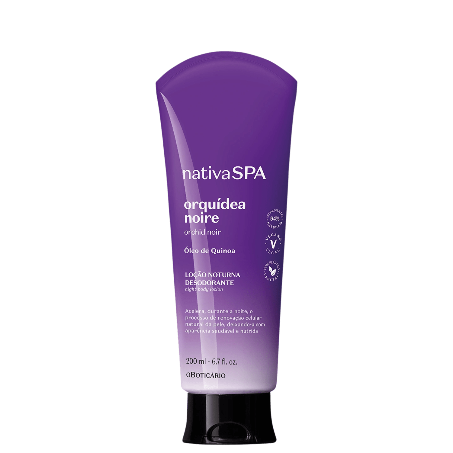 Loção Corporal O Boticário Nativa SPA Orquídea Noire Desodorante Noturna 200ml