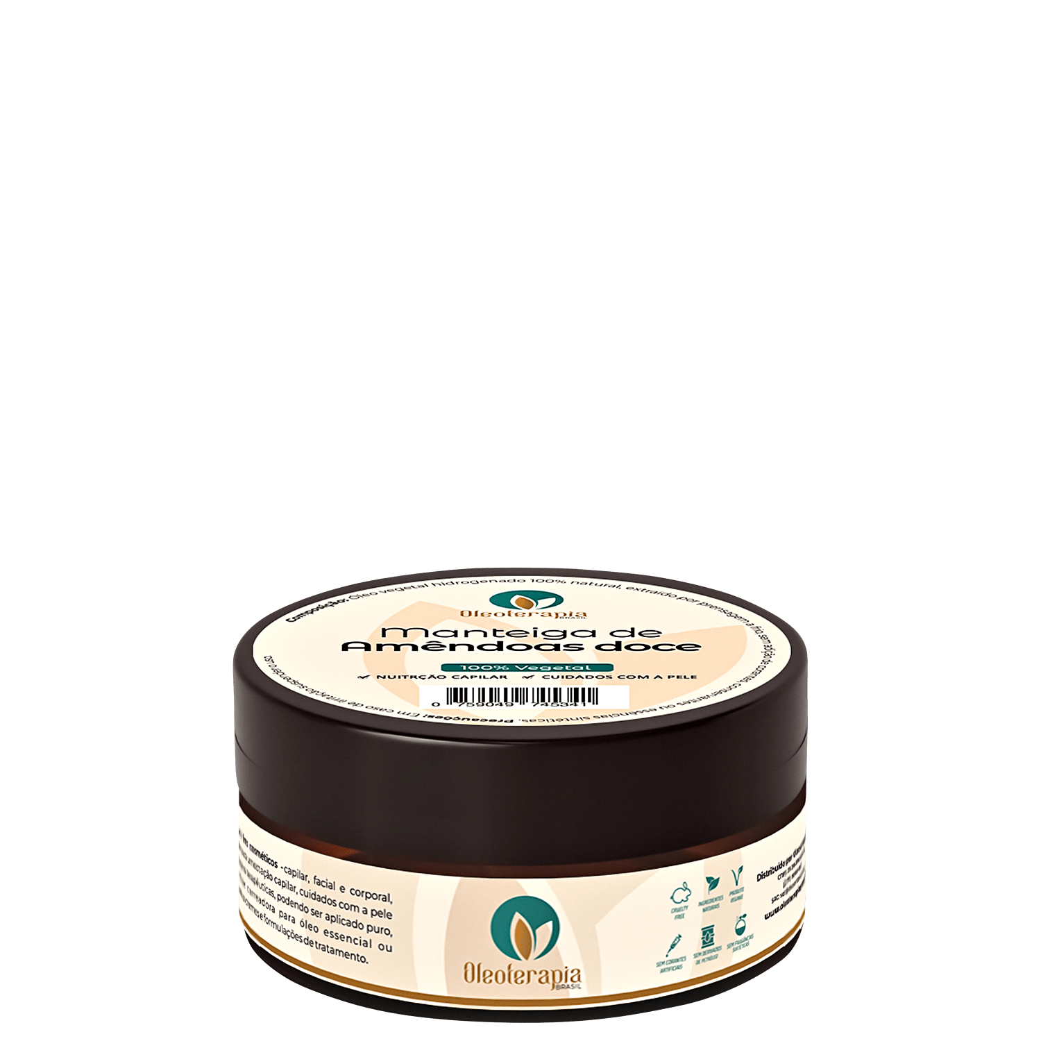 Manteiga Corporal e Capilar Oleoterapia Brasil Amêndoa Doce Multifuncional 30g