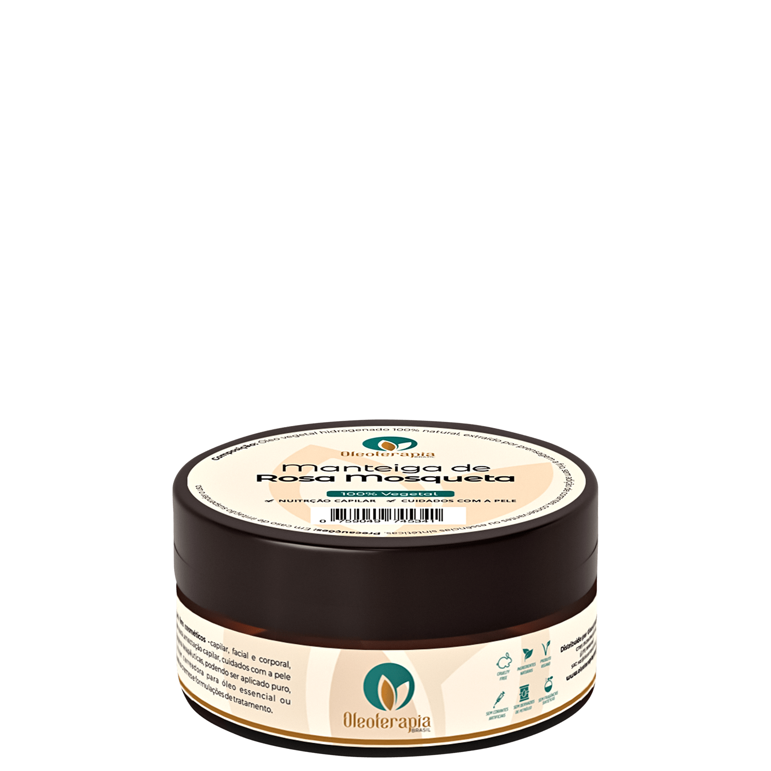 Manteiga Corporal e Capilar Oleoterapia Brasil Rosa Mosqueta 30g