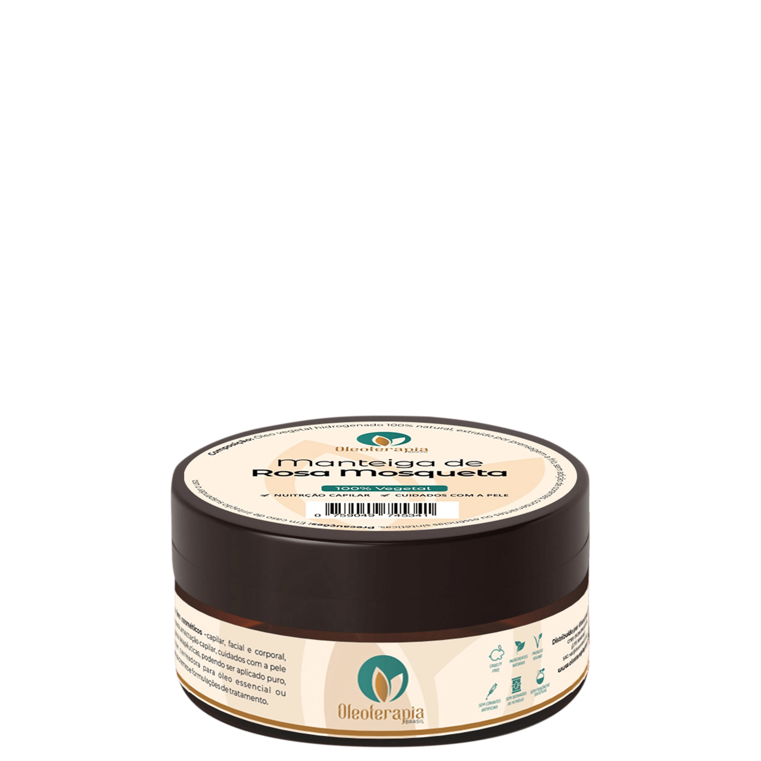 Manteiga Corporal e Capilar Oleoterapia Brasil Rosa Mosqueta 60g