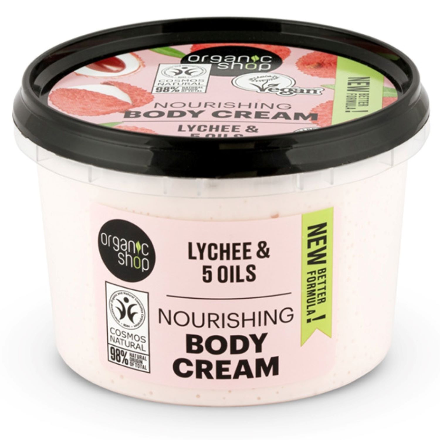 Creme Corporal Organic Shop Lichia e 5 Óleos Hidratante 250ml