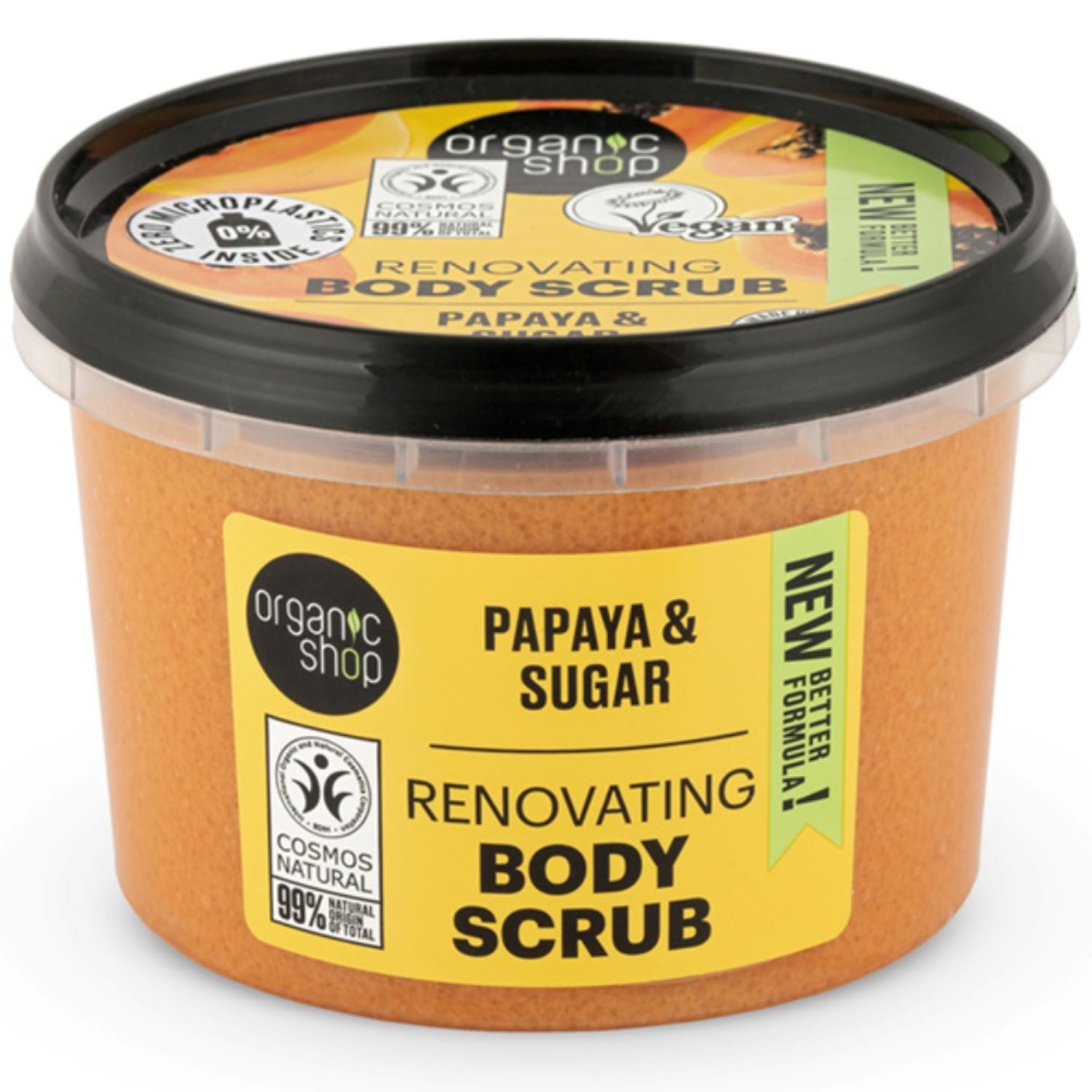 Esfoliante Organic Shop Mamão e Açúcar Natural Corporal 250ml