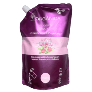 Sabonete Líquido Refil Orgânica Puro Vegetal Framboesa e Orquídea 750ml