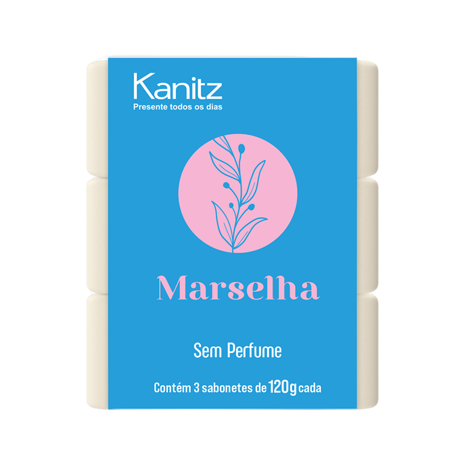 Pack Sabonete Kanitz Marselha Sem Perfume 3x120g