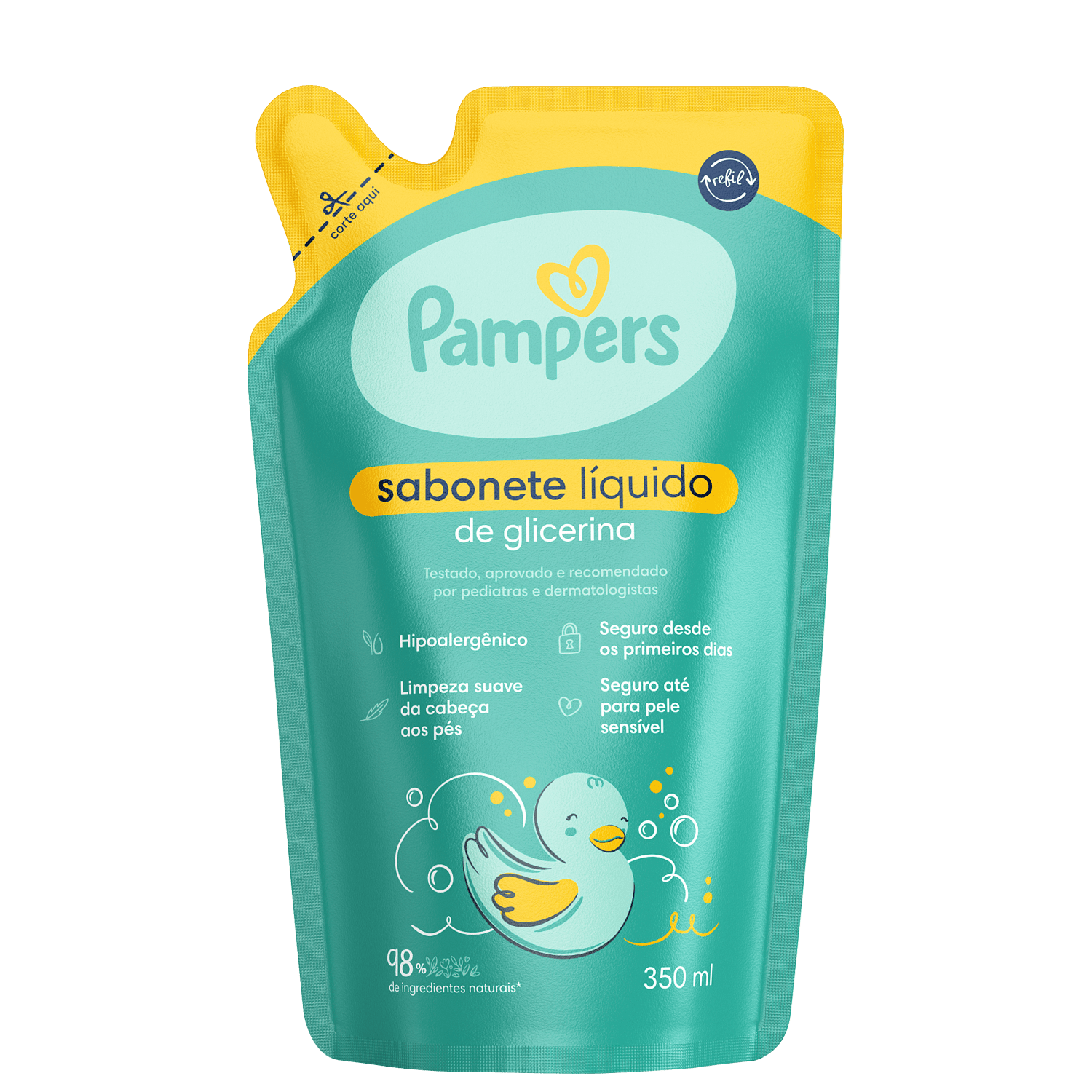 Sabonete Líquido Refil Pampers Glicerina 350ml
